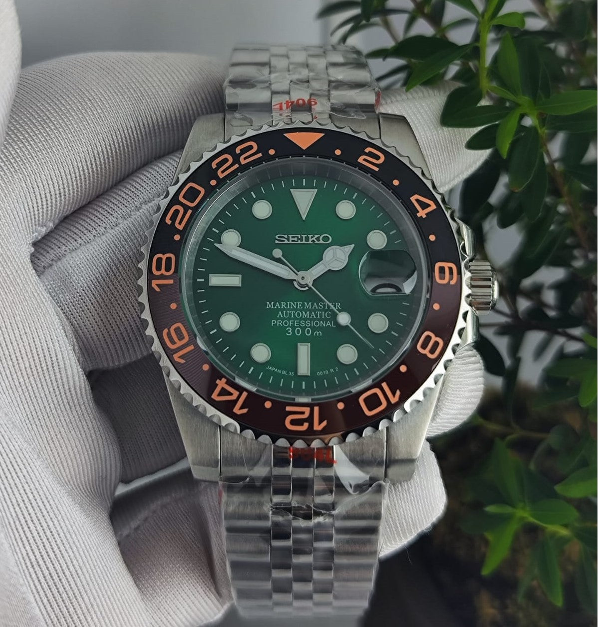 Seiko Mod Marine Master NH35 Green Black/Bronze Bezel