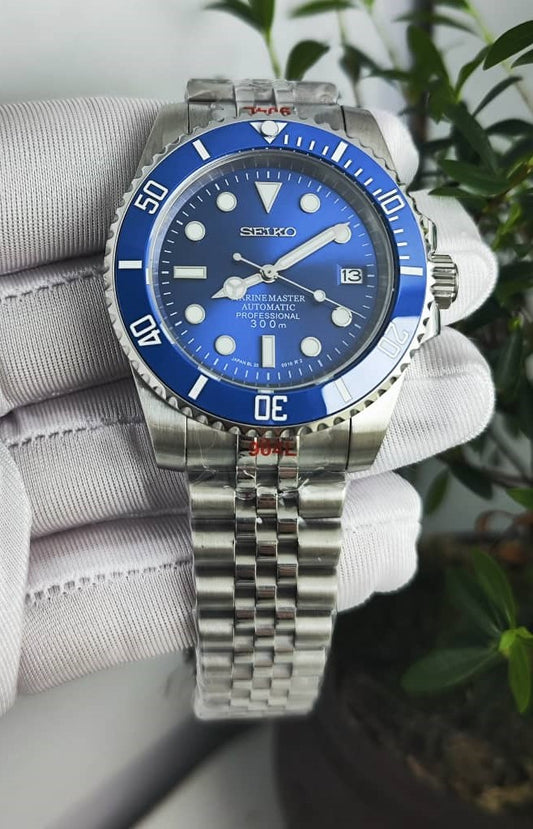 Seiko Mod Submariner NH35 Bleue