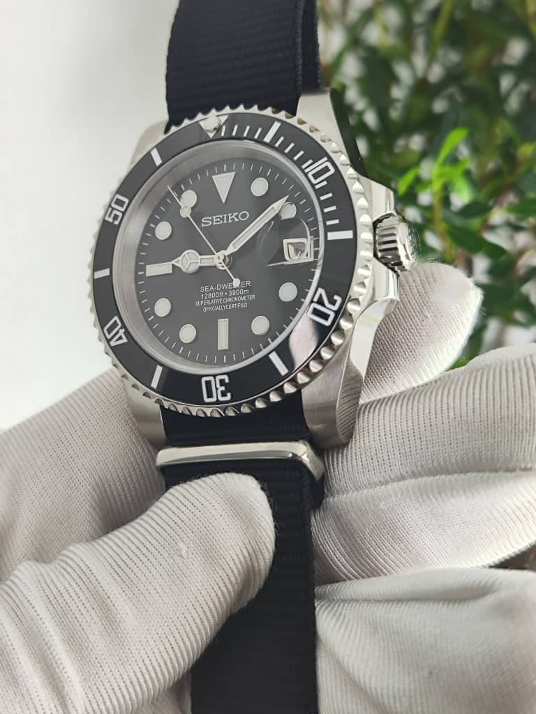 Seiko Mod Submariner NH35 Black Bracelet Nato