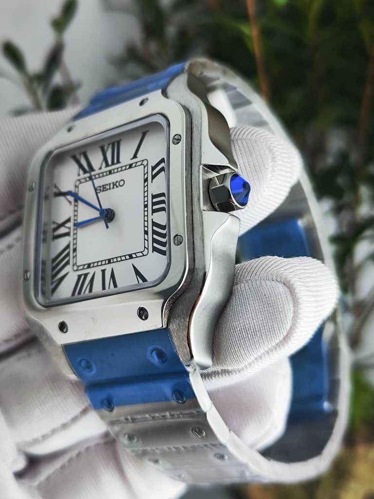 Seiko Mod Santos Silver NH35