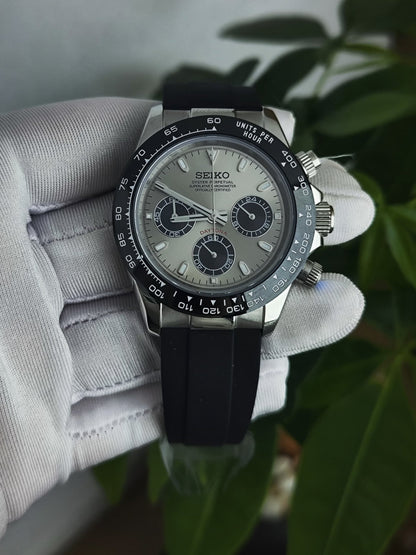 Seiko Mod Daytona Silver VK63