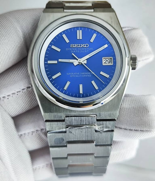 Seiko Mod Vintage Oyster Perpetual DateJust NH35 Nachtblau