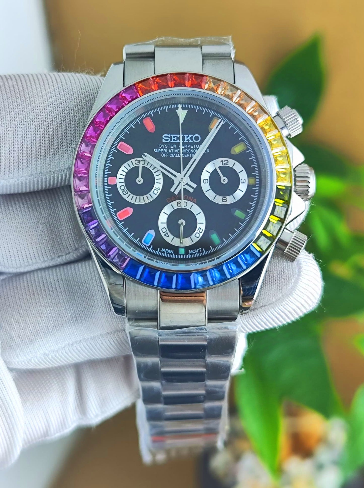 Seiko Mod Daytona Rainbow Diamond VK63