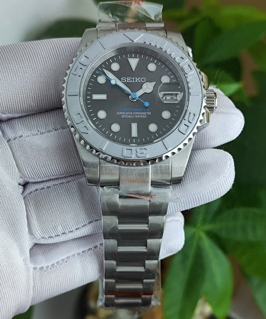 Seiko Mod YahctMaster Silber NH35