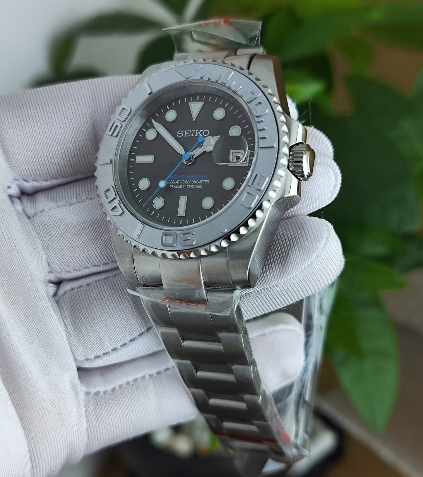 Seiko Mod YahctMaster Silver NH35