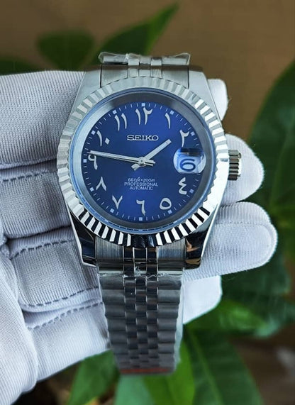 Seiko Mod Arabic Dial NH35 Night Blue