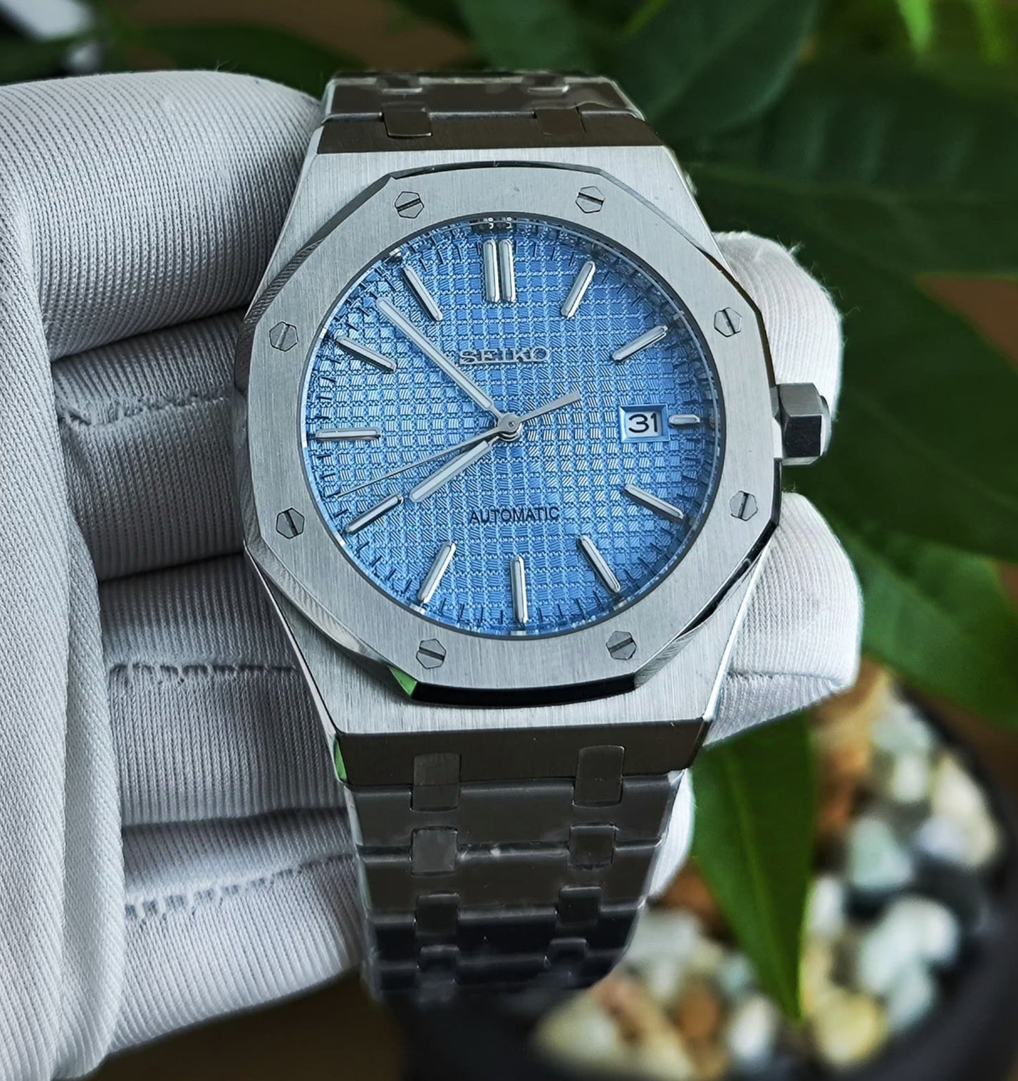 Seiko Mod Royal Oak Sky Blue NH35