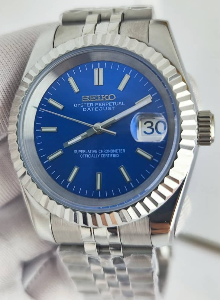 Seiko Mod Oyster Perpetual Night Blue NH35