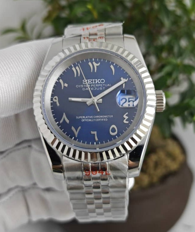 Seiko Mod arabisches Zifferblatt NH35 Oyster Perpetual DateJust Pink