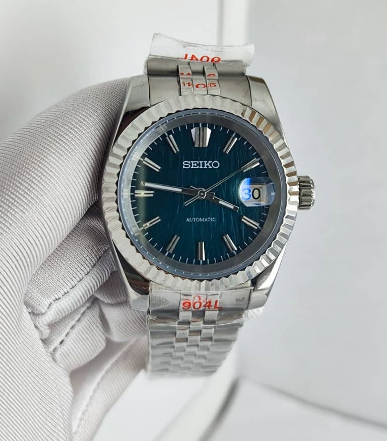 Seiko Mod arabisches Zifferblatt NH35 Oyster Perpetual DateJust Pink